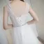 Sexy Ivoire Transparentes Robe De Soirée 2018 Princesse Encolure Dégagée Sans Manches Tachetée Ceinture Tribunal Train Volants Dos Nu Robe De Ceremonie