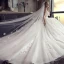 Affordable White Wedding Dresses 2018 A-Line / Princess Strapless Sleeveless Backless Lace Appliques Flower Pearl Ruffle Chapel Train