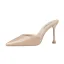 Affordable Beige Casual Womens Sandals 2020 9 cm Stiletto Heels Pointed Toe Sandals