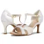 Vintage / Retro Red Prom Latin Dance Shoes 2021 7 cm Stiletto Heels T-Strap Open / Peep Toe Womens Sandals High Heels