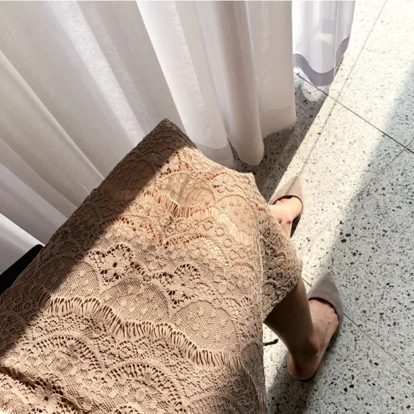 Chic / Beautiful Grey Casual Suede Womens Sandals 2020 6 cm Stiletto Heels Pointed Toe Sandals