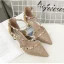 Scintillantes Doré Chaussures Femmes 2018 Polyester Rivet Paillettes 7 cm Talons Aiguilles À Bout Pointu Talons Hauts