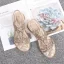 Bohemen Zilveren Zomer Straatkleding Rhinestone Pantoffel & Slippers 2020 Peep Toe Platte Damesschoenen
