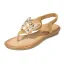 Charming Summer White Beach Flat Womens Shoes 2020 Rhinestone Pearl Butterfly Open / Peep Toe Sandals