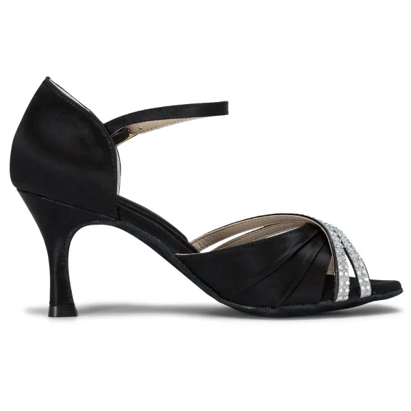 Modern / Fashion Bronze Prom Rhinestone Latin Dance Shoes 2021 7 cm Stiletto Heels Open / Peep Toe Womens Sandals High Heels