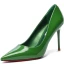 Enkel Hvit Kontor Patent Lær Pumps 2020 8 cm Stiletthæler Spisse Pumps