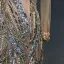 Luxury / Gorgeous Champagne Evening Dresses  2018 Trumpet / Mermaid Beading Crystal Pearl Rhinestone Sequins Scoop Neck Long Sleeve Sweep Train Formal Dresses