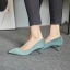 Schlicht Lindgrün Freizeit Wildleder Pumps 2021 5 cm Stilettos Spitzschuh Pumps Hochhackige