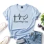 Casual Summer Loose Letter Graphic White T-Shirts 2021 Cotton Scoop Neck Short Sleeve Women's Tops T-shirt