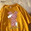 Summer Street Wear White Cartoon Loose T-Shirts 2021 Cotton Scoop Neck Short Sleeve Women's Tops