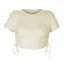 Sexy White Summer Street Wear Outdoor Sports Gymnasium Tight  Women Tank 2021 Scoop Neck Short Sleeve Sweatshirts