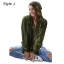 Fashion Fall Winter Street Wear Grey Plush Sweatshirts 2021 Loose V-Neck Long Sleeve Women Tops