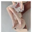 Sexy Noire Cocktail Sandales Femme 2021 7 cm Talons Aiguilles Peep Toes / Bout Ouvert Sandales Talons Hauts