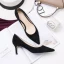 Enkla Burgundy Kontors Pumps 2019 Läder Mocka 6 cm Stilettklackar Spetsiga Pumps