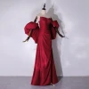 A-Line/Princess Strapless Short Sleeves Prom Dresses with Split Side main image 1