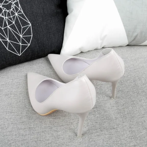Schöne Rosa Abend Pumps 2019 Lackleder 10 cm Stilettos Spitzschuh Pumps