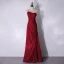 Inhabituel Bordeaux Fendue devant Satin Robe De Bal 2024 Princesse Bustier Manches Courtes Dos Nu Longue Promo Robe De Ceremonie