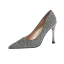 Charmant Champagne Soirée Escarpins 2020 Faux Diamant Paillettes 9 cm Talons Aiguilles À Bout Pointu Escarpins