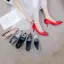 Fashion Ocean Blue Evening Party Pumps 2020 Satin Rhinestone 9 cm Stiletto Heels Pointed Toe Pumps