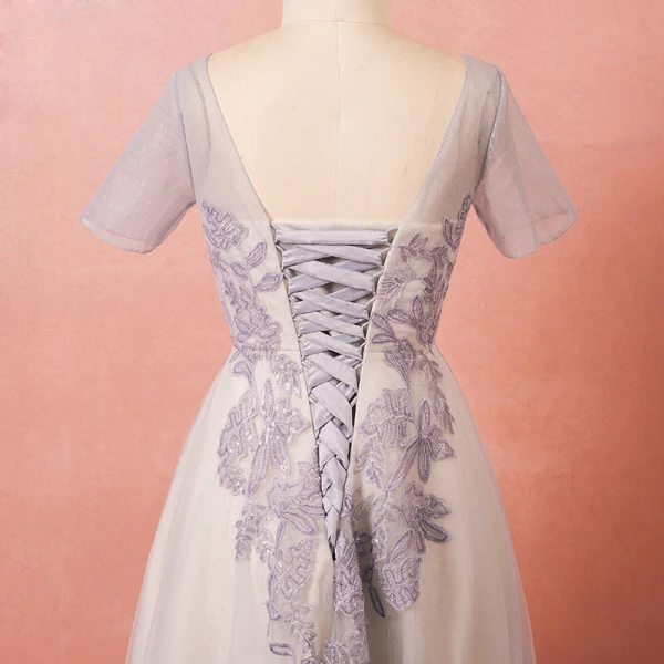 Scintillantes Gris Grande Taille Robe De Bal 2018 Princesse U-Cou Tulle Appliques Dos Nu Perlage Paillettes Soirée Promo Robe De Soirée