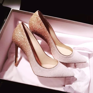 Lyx 2017 9 Cm Multi Färger Afton Konstläder Glittriga Glitter Högklackade Stilettklackar Pumps