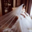 Unique Blanche Voile De Mariée 2017 Tulle 5m Étoile Appliques Mariage
