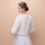White Winter Scoop Neck Long Sleeve Faux Fur Prom Wedding Coats / Jackets 2017