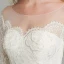 Amazing / Unique Sexy White Wedding Dresses 2020 Trumpet / Mermaid U-Neck 3D Lace Floor-Length / Long Long Sleeve Handmade  Embroidered Wedding