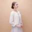 White Winter Scoop Neck Long Sleeve Faux Fur Prom Wedding Coats / Jackets 2017