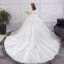 Amazing / Unique White Plus Size Ball Gown Wedding Dresses 2019 Lace Tulle Appliques Backless Embroidered Strapless Chapel Train Wedding