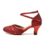 Étourdissant Bling Bling Noire Chaussures de danse latine 2020 Cuir Été Dansant Promo Paillettes Sandales À Bout Rond Chaussures Femmes