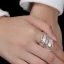 Modern / Fashion Silver Handmade  Solid Color Faith Band Ring Sterling Silver Rave Club Rings 2019 Accessories