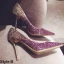 Lyx 2017 9 cm Multi-Färger Afton Konstläder Glittriga / Glitter Högklackade Stilettklackar Pumps