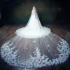 Chic / Beautiful White 2017 Wedding Tulle Embroidered Wedding Veils