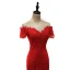 Amazing / Unique Red Evening Dresses  2017 Trumpet / Mermaid V-Neck Lace Beading Appliques Backless Evening Party Formal Dresses
