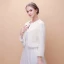 White Winter Scoop Neck Long Sleeve Faux Fur Prom Wedding Coats / Jackets 2017