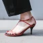 Modern / Fashion Black Beach Leather Strappy T-Strap Open / Peep Toe 8 cm Sandals High Heels Womens Shoes 2018