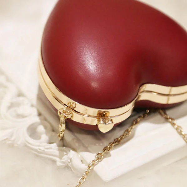Lovely Romantic Burgundy Clutch Bags Handmade PU Homecoming Cocktail Party Evening Party Accessories 2019