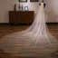 Sparkly Bling Bling Champagne Wedding Veils 2020 Tulle Glitter Sequins Chapel Train Wedding Accessories