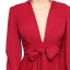 Modest / Simple Sexy Red Evening Dresses  2020 A-Line / Princess Floor-Length / Long Deep V-Neck Long Sleeve Puffy Cocktail Party Evening Party Formal Dresses