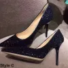 Luxury / Gorgeous 2017 9 cm Multi-Colors Evening Party Leatherette Glitter High Heels Stiletto Heels Pumps