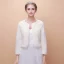 White Winter Scoop Neck Long Sleeve Faux Fur Prom Wedding Coats / Jackets 2017