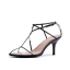 Modern / Fashion Black Beach Leather Strappy T-Strap Open / Peep Toe 8 cm Sandals High Heels Womens Shoes 2018