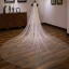 Sparkly Bling Bling Champagne Wedding Veils 2020 Tulle Glitter Sequins Chapel Train Wedding Accessories