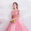 Flower Fairy Candy Pink Floor-Length / Long Prom Dresses 2018 Ball Gown Tulle Strapless Appliques Backless Beading Prom Evening Dresses