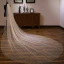 Sparkly Bling Bling Champagne Wedding Veils 2020 Tulle Glitter Sequins Chapel Train Wedding Accessories