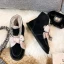 Lovely Butterfly Blushing Pink Snow Boots 2020 Woolen Leather Casual Outdoor / Garden Winter Flat Round Toe Suede Womens Boots