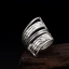 Modern / Fashion Silver Handmade  Solid Color Faith Band Ring Sterling Silver Rave Club Rings 2019 Accessories