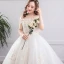 Amazing / Unique White Plus Size Ball Gown Wedding Dresses 2019 Lace Tulle Appliques Backless Embroidered Strapless Chapel Train Wedding