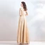 Sparkly Bling Bling Gold Floor-Length / Long Evening Dresses  2018 A-Line / Princess V-Neck Tulle Backless Beading Sequins Evening Party Formal Dresses